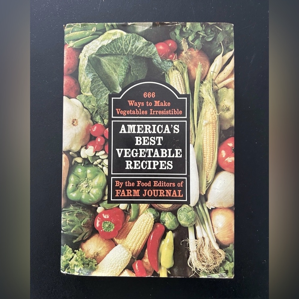 Vintage 1970 Americas Best Vegetable Recipes Cookbook HC DJ